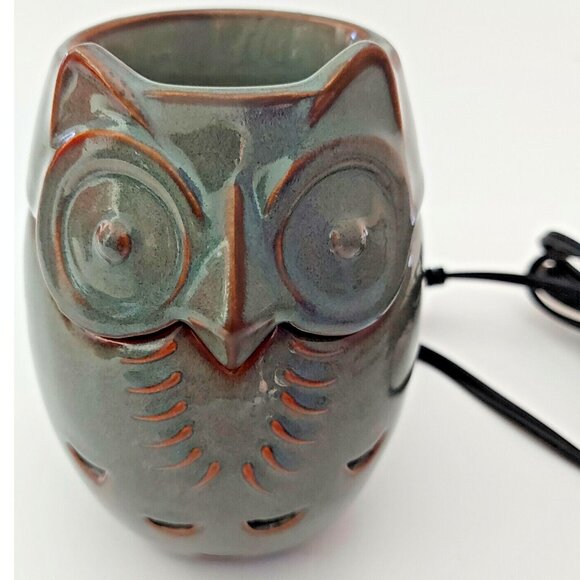 PARTYLITE CERAMIC OWL Scented Candle Wax Warmer ELECTRIC Excellent Cond unused - Picture 1 of 7